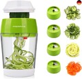 MENNYO Spiralschneider Gemüse mit Behälter, 4 in 1 Gemüseschneider Spaghetti Ge