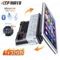 1+32GB 10 Zoll 1DIN Android 13 Autoradio GPS Navi BT WiFi drehbarer Bildschirm