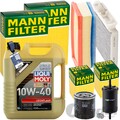 MANN INSPEKTIONSPAKET+5L LIQUI MOLY10W-40 ÖL passend für 1.6SCe DACIA DUSTER