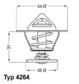 BorgWarner (Wahler) 4264.84D Thermostat, Kühlmittel für BARKAS SEAT VW