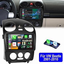 Für VW Beetle 2001-2010 9" Autoradio 2+32G Android 13 Carplay GPS Nav WiFi FM BT