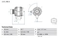 Lichtmaschine Generator für Renault Logan I Kombi 09-18 Bosch 0986083190