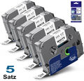 5x Schriftband TZe-231 12mm für Brother P-Touch PT-H100LB E100 H105 1000 H101C