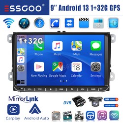 DVR KAM 1+32G Android 13 Carplay Autoradio GPS Für VW GOLF 5 6 Touran Caddy Polo