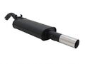 Novus Endschalldämpfer 1 x 76 mm RL - Design Stahl für VW Golf II - 19E