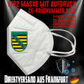 FFP2 Atemschutzmaske Mundschutz Mundmaske Zertifiziert CE 2163 Freistaat Sachsen