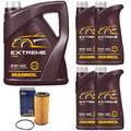 Motoröl Set MANNOL Extreme 5W-40 API 9 Liter + Ölfilter für Renault Laguna 2.0