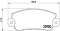 BREMBO Bremsbelagsatz, Scheibenbremse P 23 021 für FIAT LANCIA SEAT AUTOBIANCHI