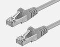 10x CAT6 Kabel S/FTP PiMF Patchkabel DSL LAN Netzwerkkabel grau 0,25m