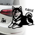 Shiba Inu Dog | Auto Aufkleber | Hund  Wunschname | Ver. Farben | Sticker 903