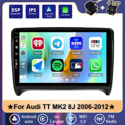 6GB+128GB Für Audi TT MK2 8J 2006-2012 Autoradio Navi GPS CarPlay DSP Android 14
