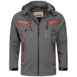 Arctic Seven Herren Designer Softshell Funktions Outdoor Regen O088 Dunkelgrau 