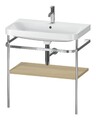 Duravit Happy D.2 Plus C-Shaped Set mit Metallkonsole mit Hahnloch 775 x 490...