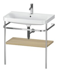 Duravit Happy D.2 Plus C-Shaped Set mit Metallkonsole mit Hahnloch 775 x 490...