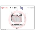 1x ORIGINAL® Brembo P 06 096X Bremsbelagsatz, Scheibenbremse Vorne, exkl.