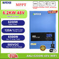 6200W Hybrid Solar Wechselrichter Off-Grid MPPT 120A 230V 500V Reine Sinuswelle