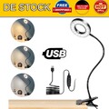 Flexibel USB Leselampe LED Klemmleuchte Dimmbar Bettlampe Schreibtischleuchte *