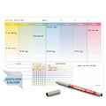 Whiteboard Wochenplaner abwischbar A4  Selbstklebend Planer Kalender to-do