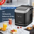 LOEFME  Eiswürfelmaschine Eiswürfelbereiter 1,4L Ice Maker 9 Eiswürfel in 6min