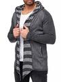 Redbridge Herren Strickjacke Groovy Scarf Cardigan Jacke mit Kapuze Grau Ant