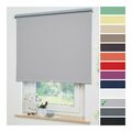 Liedeco Springrollo Schnapprollo Mittelzugrollo Verdunkelungsrollo Hellgrau Grau