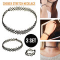 Halskette Set schwarz klassisch Gothic Retro Tattoo Halsband Partykleidung