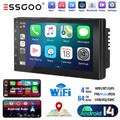 Carplay 7 Zoll Autoradio 2 DIN Android 14 4+64GB GPS NAVI RDS Bluetooth USB WIFI