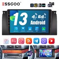 9" Android 13 4+64G Carplay Autoradio GPS RDS WIFI Kamera Für BMW E39 5er E53 X5