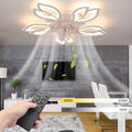 LED Deckenventilator mit Beleuchtung Licht Fernbedienung Deckenlampe Wohnzimmer