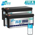 24V 200Ah LiFePO4 Lithium Batterie Solar Wohnmobil Boot Akku BMS 48V 100A 