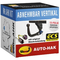 AutoHak Anhängerkupplung vert. abnehmbar für MB A-Klasse 04-12 mit 13polig spezi