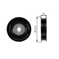 GATES T39028 Spannrolle Keilrippenriemen 74,5mm für NISSAN MICRA III (K12)