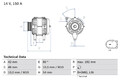 Lichtmaschine Generator für FORD MAZDA VOLVO B-MAX C-MAX II ECOSPORT FIESTA VI