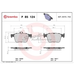Brembo Bremsbelag-Satz Bremsklötze hinten 25978858 | 797882