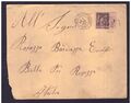 Busta Francia per Italia 25 c. Sage 1884 numero di Tavola Millesime 3  WE782