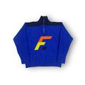 French Connection Wollstrickpullover blau & marineblau Colourblocked 1/4-Reißverschluss Größe Small
