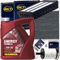 FILTERSET + MANNOL 5W30 ÖL passend für MITSUBISHI LANCER 8 OUTLANDER 2 CW 140 PS