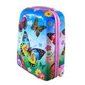 Kinderkoffer Handgepäck Koffer Mädchen LED Skater Rollen Schmetterling Butterfly