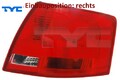 TYC 11-11183-01-2 Heckleuchte rechts Rücklicht Hecklicht Rückleuchte für Audi 