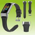 Für Fitbit Charge 6 / 5 Premium Leder Fitness Sport Uhr Watch Smart Band Armband