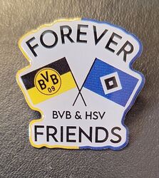 Freundschafts Pin,  HSV & BvB  Hamburg & Borussia Dortmund, Kutte