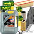 MANN FILTER INSPEKTIONSPAKET+5L LIQUI MOLY 5W30 MOTORÖL für AUDI A3 VW GOLF 5 6