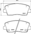 BREMBO Bremsbelagsatz, Scheibenbremse P 30 108 für KIA