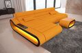 Sofa Couch Modern Designersofa Luxus Wohnlandschaft CONCEPT L Form Recamiere LED
