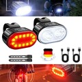 LED Fahrradlicht Set Fahrradbeleuchtung USB Scheinwerfer Vorne Hinten Lampe IPX5