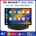 Carplay Android Autoradio Für Honda Accord 7 2003-2007 GPS Navi 4G BT SWC 8-Kern