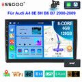 DAB+ KAM Für Audi A4 00-08 S4 8E 8H B6 B7 Carplay Autoradio Android 128G 8-Kern