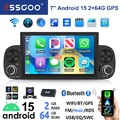DAB+ Carplay Für Fiat Panda 2013-20 7" Android 15 Autoradio GPS Nav BT KAM 2+64G