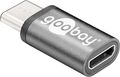 USB C Micro USB Adapter C Stecker auf USB 2.0 Micro Buchse A OTG Daten Sync grau