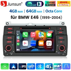 Für BMW 3er E46 Carplay Android 13 Autoradio GPS Nav WIFI BT 4G SWC CD DVD 4+64G